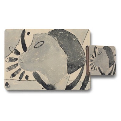 B&Q -  Abstract Dog Themed Placemats And Coaster Set For Kitchen