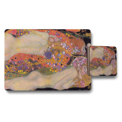 Benjamin Tate Design Klimt Inspired Placemat And Coaster Set With Floral Artwork from B&Q