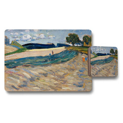 Benjamin Tate Design Impressionist Beach Scene Placemat And Coaster Set For Dining from B&Q
