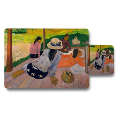B&Q -  Impressionist Picnic Scene Placemat And Coaster Set For Dining