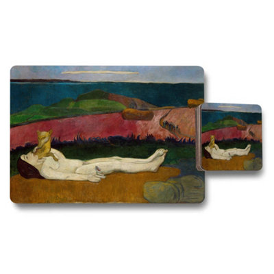 Benjamin Tate Design Nude Reclining Landscape Placemats And Coasters Set from B&Q