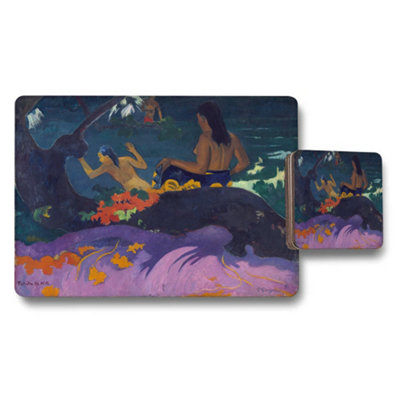 Benjamin Tate Design Placemat Coaster Set With Tropical Paradise Scene Artwork from B&Q