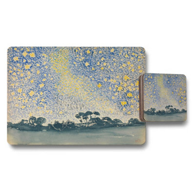 Benjamin Tate Design Impressionist Starry Night Placemat And Coaster Set from B&Q