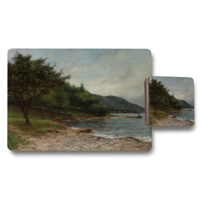 B&Q -  Serene Lakeside Landscape Placemat And Coaster Set