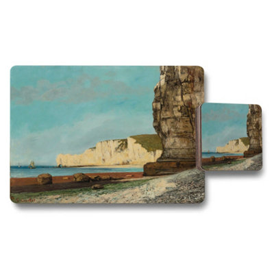 B&Q -  Cliffside Seascape Placemat And Coaster Set Artwork