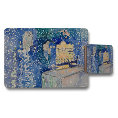 B&Q -  Impressionist Water Lilies Placemat And Coaster Set