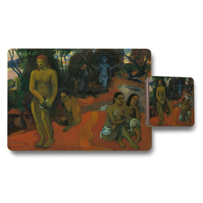B&Q -  Tahitian Nude Figures Art Placemats And Coaster Set