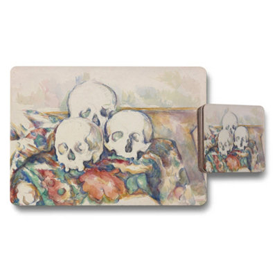 B&Q -  Skull Themed Placemat And Coaster Set Artwork Print