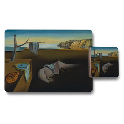 B&Q -  Surreal Melting Clocks Placemats And Coasters Set For Table