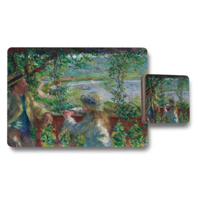 Benjamin Tate Design Impressionist River Scene Placemats And Coaster Set from B&Q