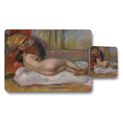 B&Q -  Impressionist Nude Reclining Figure Placemat Coaster Set