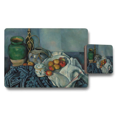 B&Q -  Placemat And Coaster Set Still Life Fruit And Vase Artwork