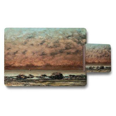 B&Q -  Sunset Seascape Placemat And Coaster Set For Dining Tables