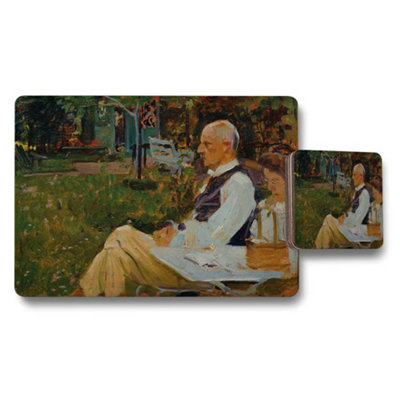 B&Q -  Outdoor Cafe Impressionist Art Placemat And Coaster Set