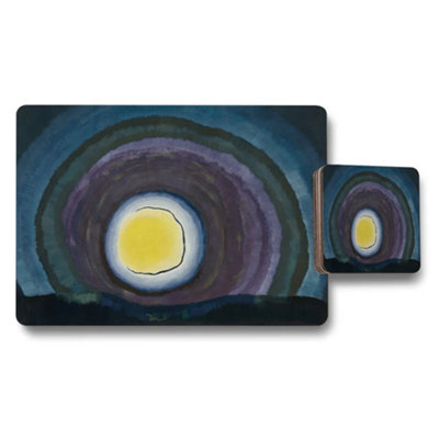 B&Q -  Abstract Concentric Ring Placemat And Coaster Set Artwork