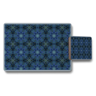 Benjamin Tate Design Blue Mandala Pattern Placemats And Coaster Set For Tables from B&Q