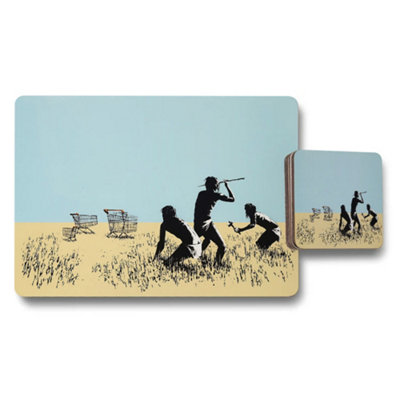 B&Q -  Silhouette Field Scene Placemats And Coaster Set For Dining