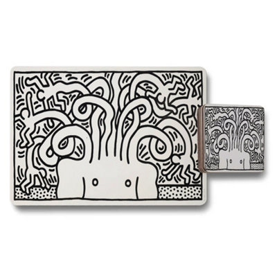 B&Q -  Monochrome Abstract Line Art Placemat And Coaster Set