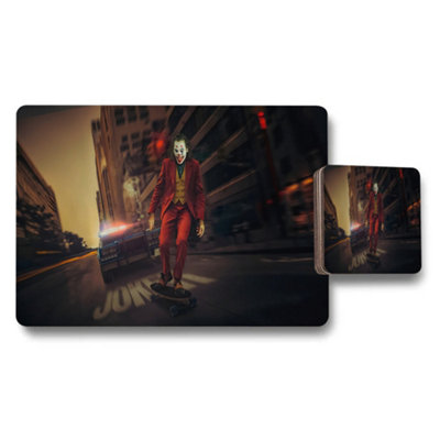 Benjamin Tate Design Joker Themed Placemats And Coaster Set For Dining Table Decor from B&Q