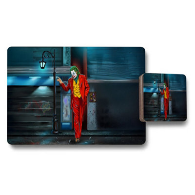 B&Q -  Joker Placemats And Coaster Set With Night Street Scene