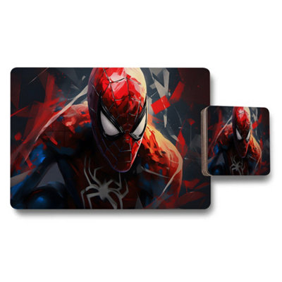 B&Q -  Spider Man Placemats And Coaster Set With Marvel Artwork