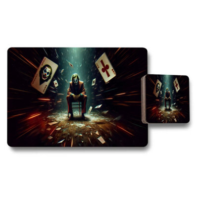 B&Q -  Joker In Chair Magic Themed Placemat And Coaster Set