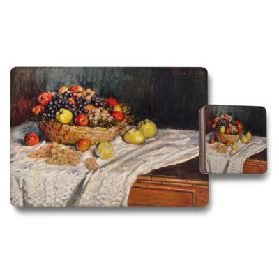 B&Q -  Fruit Basket Still Life Placemats And Coaster Set Artwork