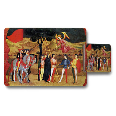 B&Q -  Medieval Knights And Angels Scene Placemat Coaster Set