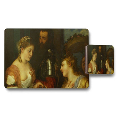 B&Q -  Renaissance Style Placemats And Coasters Set Featuring Classic Artwork