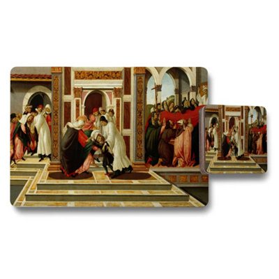 B&Q -  Renaissance Style Religious Scene Placemats And Coasters Set