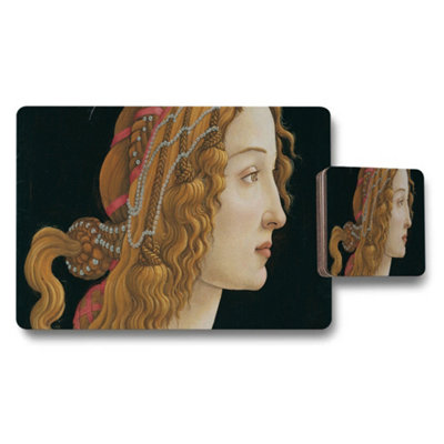 B&Q -  Renaissance Style Portrait Placemat And Coaster Set