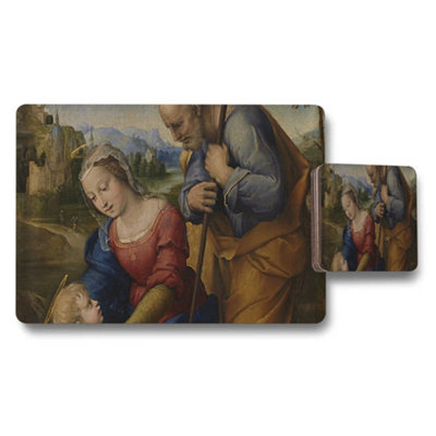 B&Q -  Madonna And Child Classic Artwork Placemat And Coaster Set