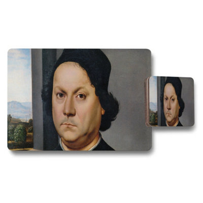 B&Q -  Placemat And Coaster Set Featuring Classic Portrait Artwork