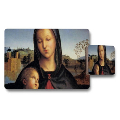 B&Q -  Mona Lisa Placemats And Coaster Set Vintage Artwork Decor