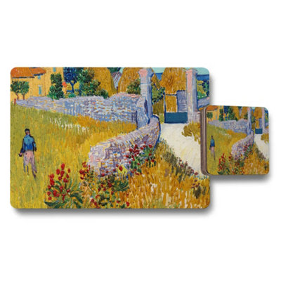 B&Q -  Impressionist Landscape Placemat And Coaster Set For Dining Table