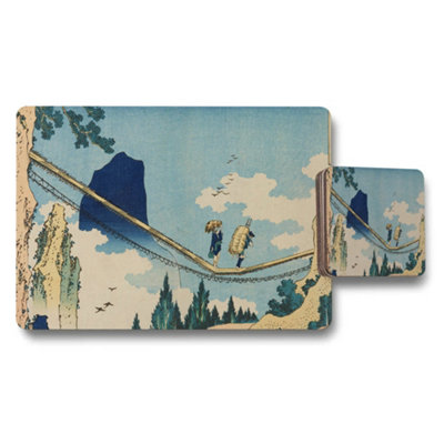 B&Q -  Vintage Suspension Bridge Scenic Placemat And Coaster Set