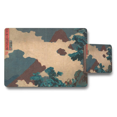 B&Q -  Japanese Mountain Landscape Placemat And Coaster Set