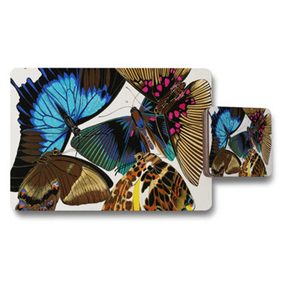 B&Q -  Butterfly Placemats And Coaster Set With Colorful Wings