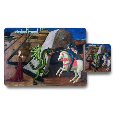 B&Q -  Medieval Fantasy Dragon Knight Placemat And Coaster Set