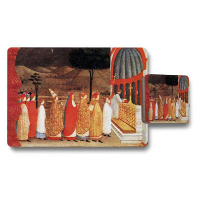 B&Q -  Decorative Medieval Ceremony Scene Placemats And Coaster Set