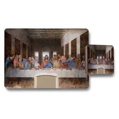 B&Q -  The Last Supper Placemats And Coaster Set For Dining Table