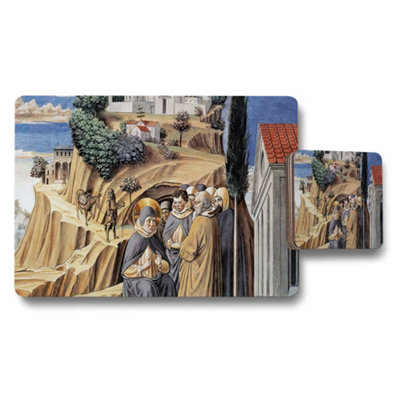 Benjamin Tate Design Religious Scene Artwork Placemat And Coaster Set For Table Decor from B&Q