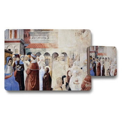 B&Q -  Renaissance Artwork Placemat And Coaster Set For Dining Table