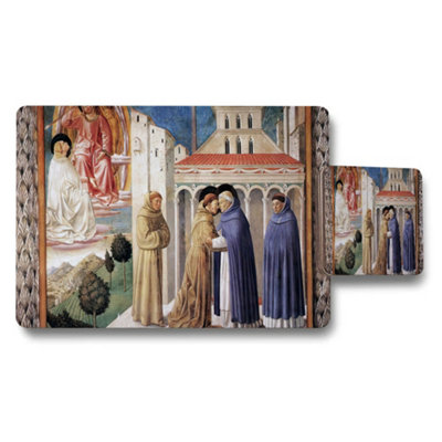 B&Q -  Medieval Scene Religious Art Placemat And Coaster Set