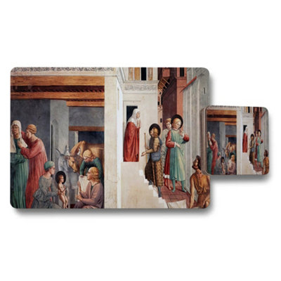 B&Q -  Renaissance Artwork Placemat And Coaster Set For Dining