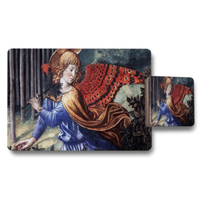 B&Q -  Renaissance Artwork Placemat And Coaster Set For Dining Table Decor