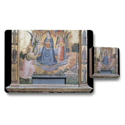 B&Q -  Religious Fresco Placemats And Coaster Set With Classic Artwork