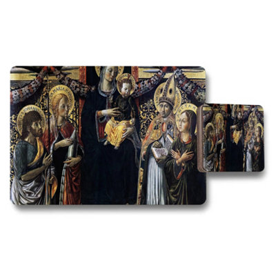 B&Q -  Madonna And Child Artwork Placemat And Coaster Set For Dining