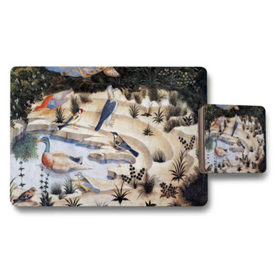B&Q -  Birds On Pond Placemat And Coaster Set Decorative Tableware