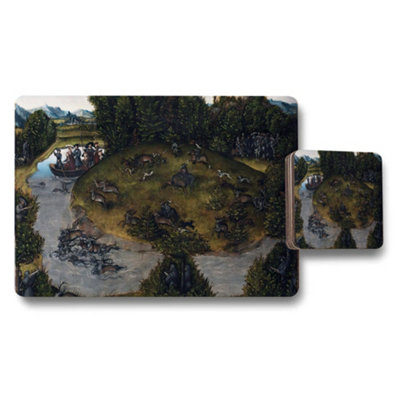 B&Q -  Medieval Knights Battle Scene Placemat And Coaster Set
